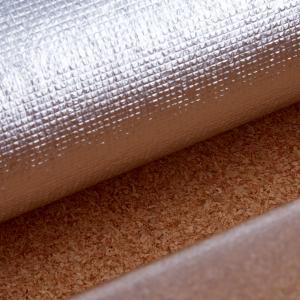 China 260kg/M3 Acoustic Cork Flooring Underlay With Silver Aluminum Foil wholesale