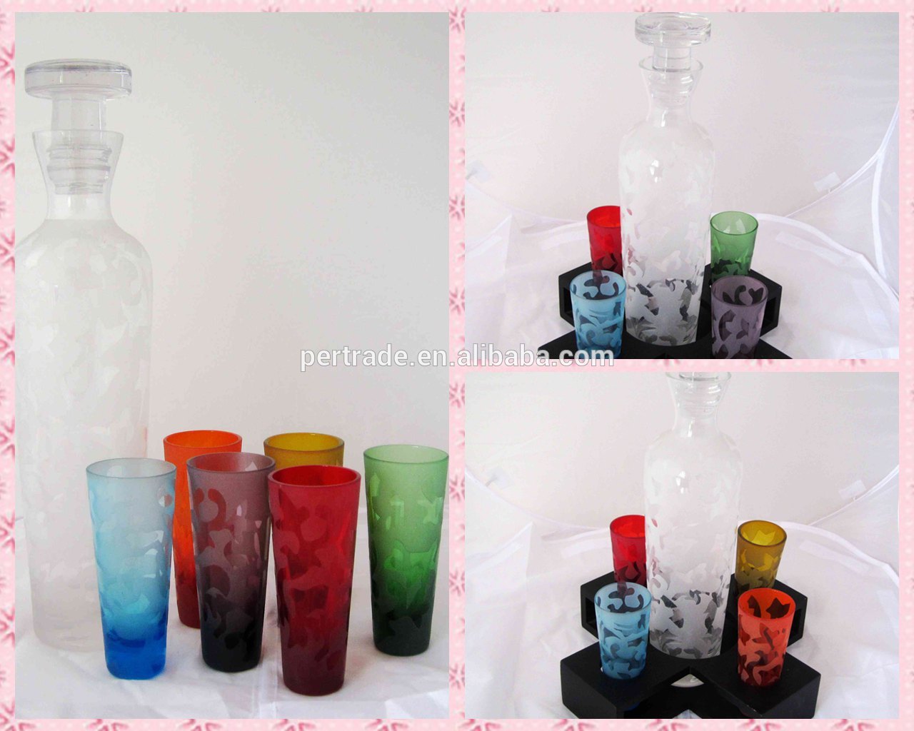 Round Shape 6 Color Unique Shot Glass Set For Vodka