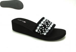 China Fashion Adult Sliders Woman House Slipper Lady Black Sandal High Heel wholesale