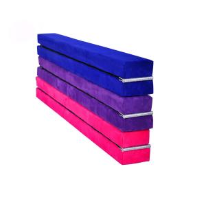 China Children Wooden Folding Gymnastics Beam , Non Toxic Pink Soft Balance Beam wholesale