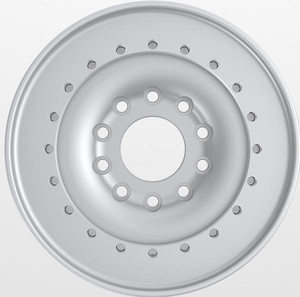 10Jx20inch Black Silver Super Duty Military Wheel Rim / 5500LBS Load Rating