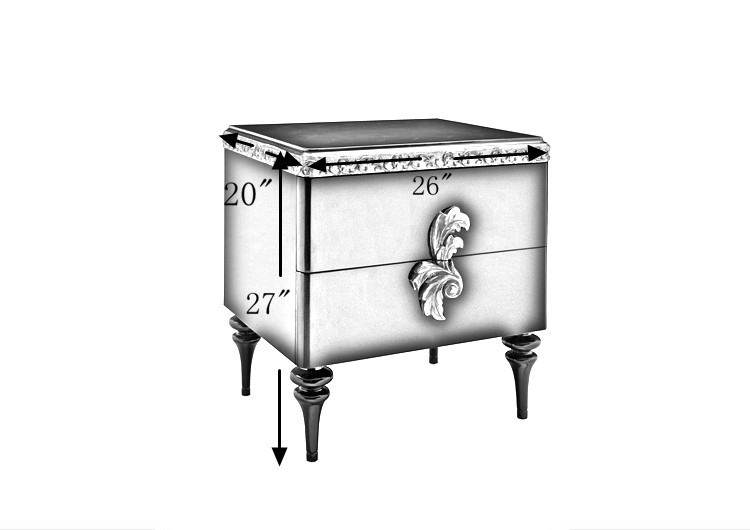 Grand Palace Bedroom furniture wooden Bedside Table TB-003
