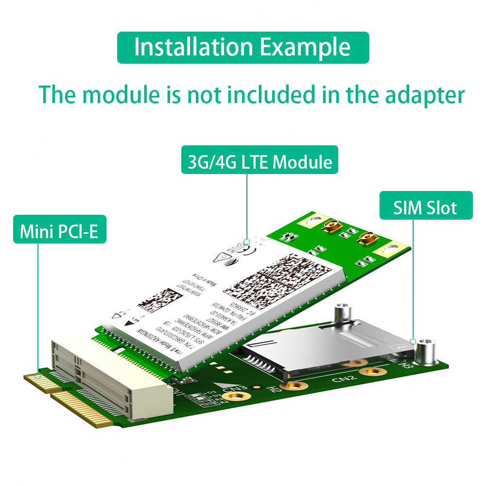 Full Size USB Mini PCI-E Sim Card Adapter Customized