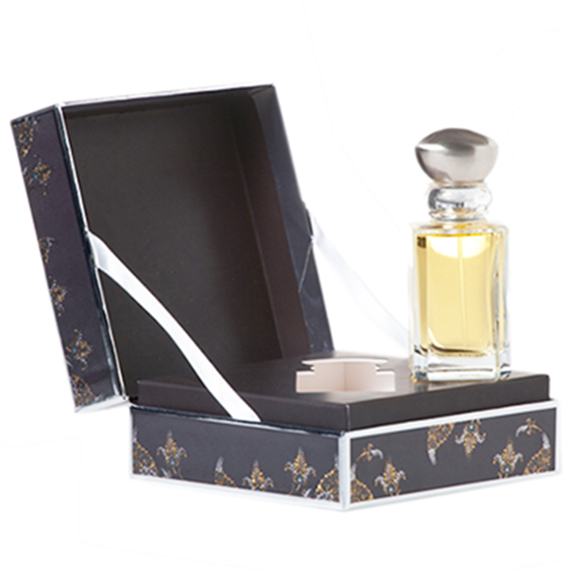 4C / Pantone fancy paper Perfume Packaging Box Soft Touch With EVA