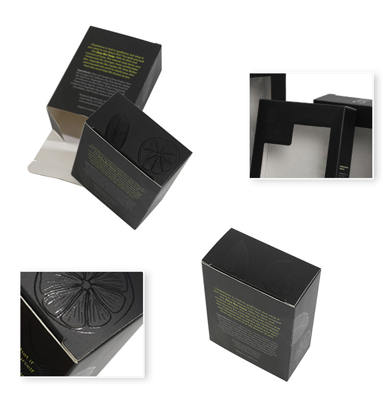 6x4x3 Black Shipping Tuck Top Mailer Box Custom With Window