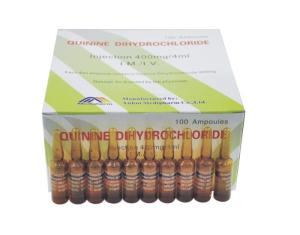 China Quinine Dihydrochloride Injection 400mg/4ml, 100ampoules/box, antimalarial drugs wholesale