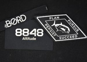 China Black Reflective TPU Suede Screen Printed Patches Brand Labels For Clothing wholesale