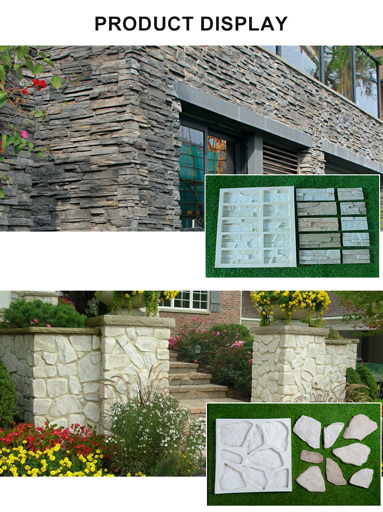 Silicone Artificial Rubber Precast Veneer Polyurethane Mold For Natural Stone