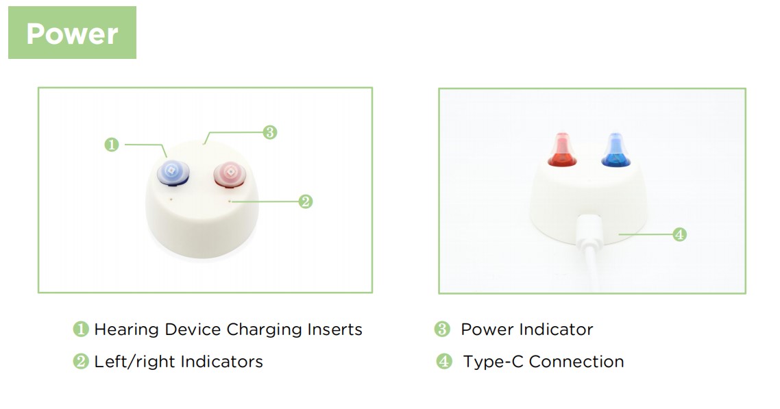 ITE CIC In The Ear Bluetooth Hearing Aids Assistance For The Elderly Red