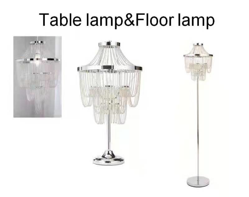 Crystal Bead Simple Modern Table Lamp With E26 27 E12 E14 Socket
