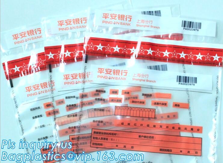 security deposit bags bank deposit bags cash deposit bags, general bank plastic deposit bags supply, Coin and Bank Note