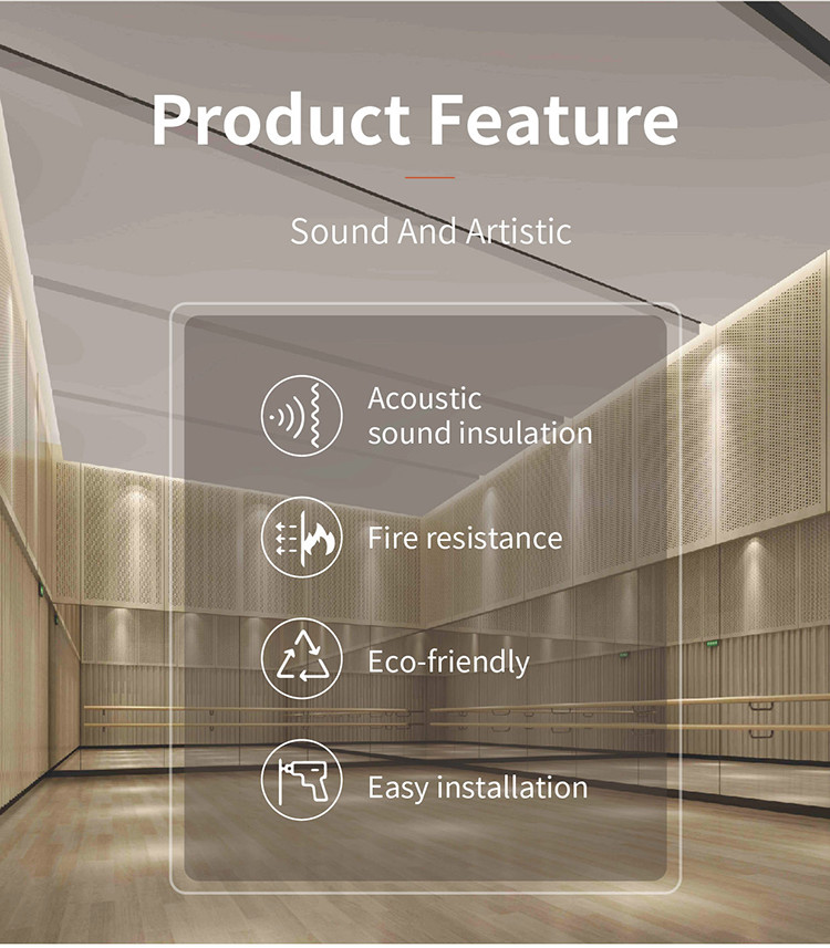 Modern Style Veneer Acoustic Perforated Wood Panels For Residential Office