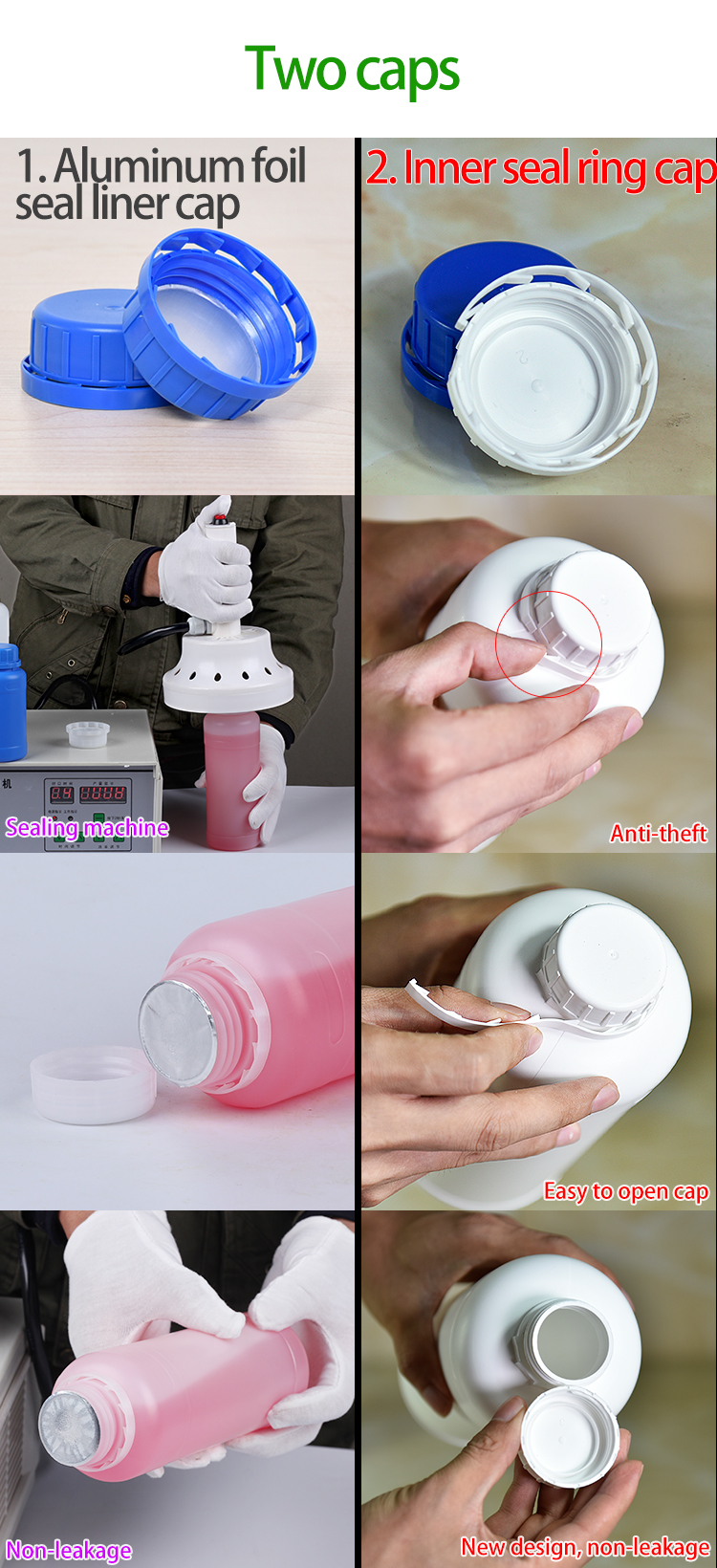 HDPE Plastic Bottle Drum Barrel Cap 42mm Pump Cap with Non-leakage Performance