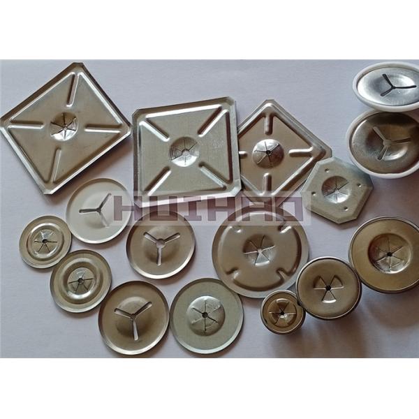 38mm Square Self-Locking Washer Speed Clips For Insulation Galvanized Steel Material