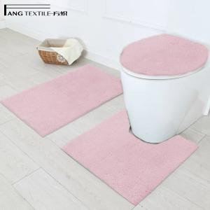 China Microfiber Chenille Bathroom Contour Toilet Rugs Quick Absorption wholesale