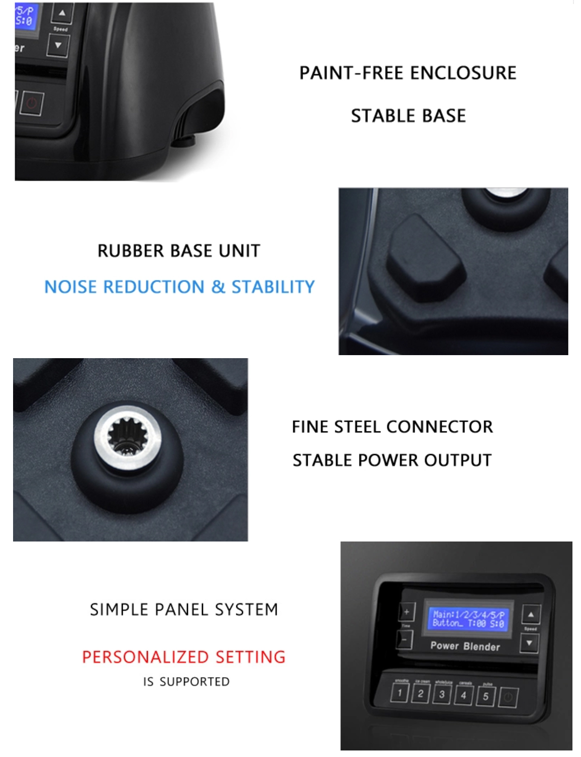 Multifunctional Electric Professional Design Small Used Blenders for Kitchen Appliances