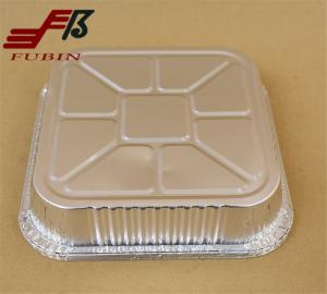 China 1400ml Barbecue Silver Foil Box For Food Packaging Customized wholesale