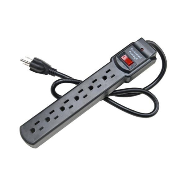 American Standard 6-Outlet Electric Extension Socket Power Strip ETL15A/125V