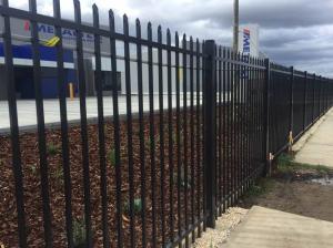 China 2.4m X 2.4m SHS 65mm Tube Black Garrison Garden Fence Panels Diplomat Fence wholesale