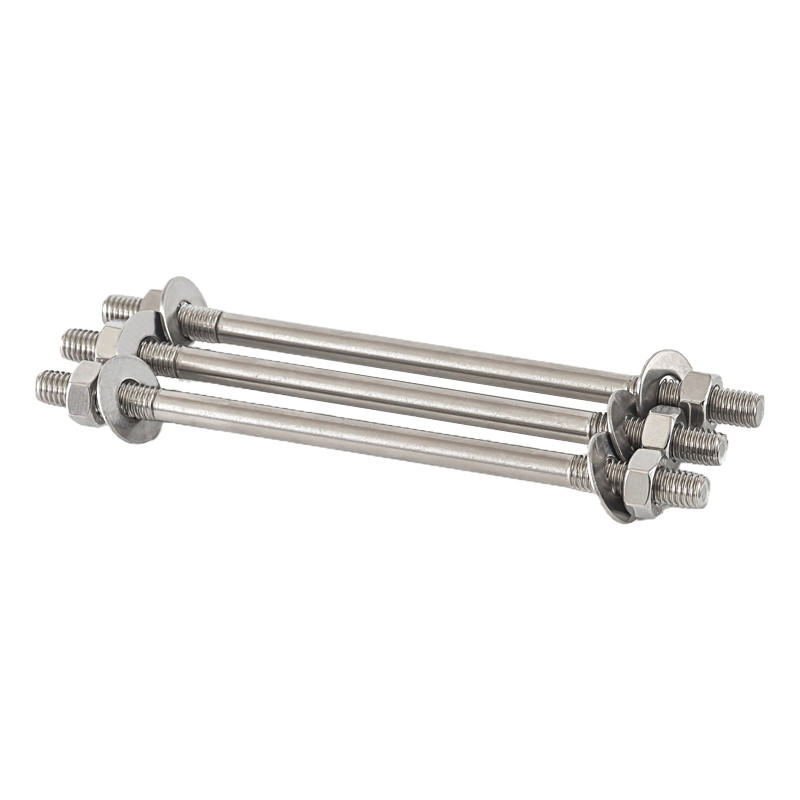 Carbon Steel Hexagon Head Threaded Stud Bolts DIN ANSI GB JIS Grade 4.8 8.8 10.9 12.9