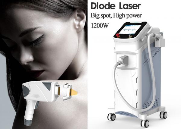 Quality Big Spot Laser Hair Removal Equipment 1200W Power 12 Laser Bars Continuous Stand - By Working for sale