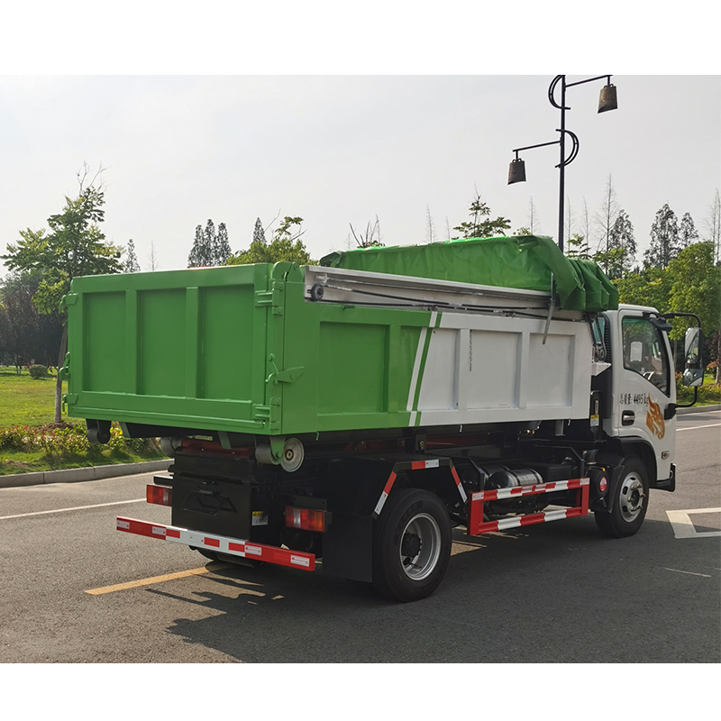 Front / Rear Axle 3/7 18CBM Hydraulic Hook Lift Rear Loading Trash Bin Automatic Garbage Truck For Waste Collection Vehicle