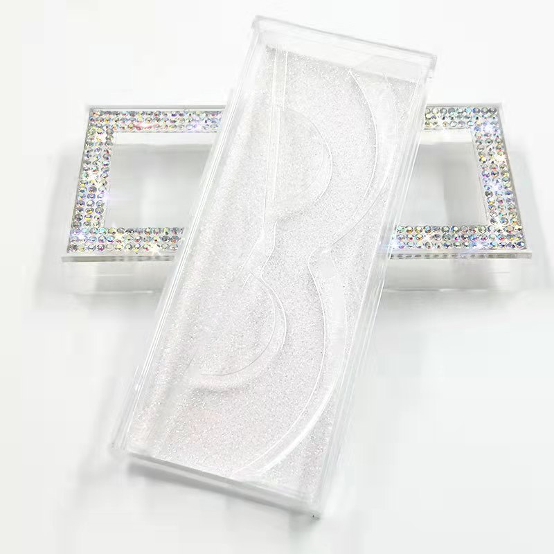 Custom Recyclable Glitter Flip Eyelash Paper Packaging Box hot foil