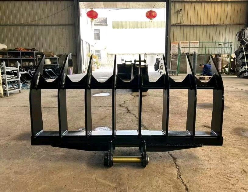 Excavator Rake Bucket , land rake for excavator CAT320D PC200