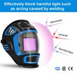 Black Flexible Auto Darkening Welding Helmet Infrared Harbor Freight Use