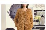 Round neck zipper design long sleeves ladies fashion & elegant fur coat