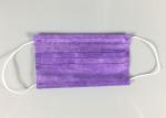 Nonwoven Purple Civil Triple Layer Earloop Face Mask