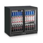2 Sliding Door 190W 208L Under Counter Bar Refrigerator