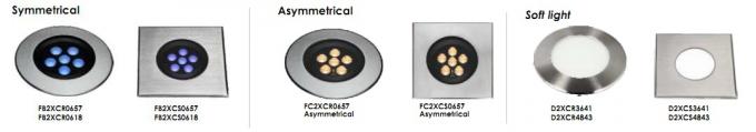 6 * 2W LED 45° | 35° Asymmetrical Inground Light Diameter 173 mm Front Cover
