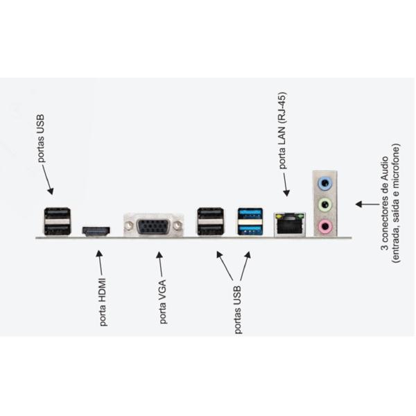 ETEK H310 Chipset Micro-ATX Motherboard For 6th/7th/8th/9th Gen CPUs dual-channel DDR4 Up To 32GB VGA+HDMI Outputs