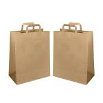 Custom Logo Kraft Paper Bag Recycled Brown Paper Bags Take Away Food Paper Bag