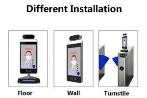 China Digital Contactless Face Recognition Thermometer Terminal 8 Inch wholesale