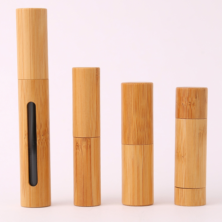 3g 5g Lip Balm Container Round Bamboo Lipbalm Packaging Tubes for Sustainable and Environmentally Friendly Beauty