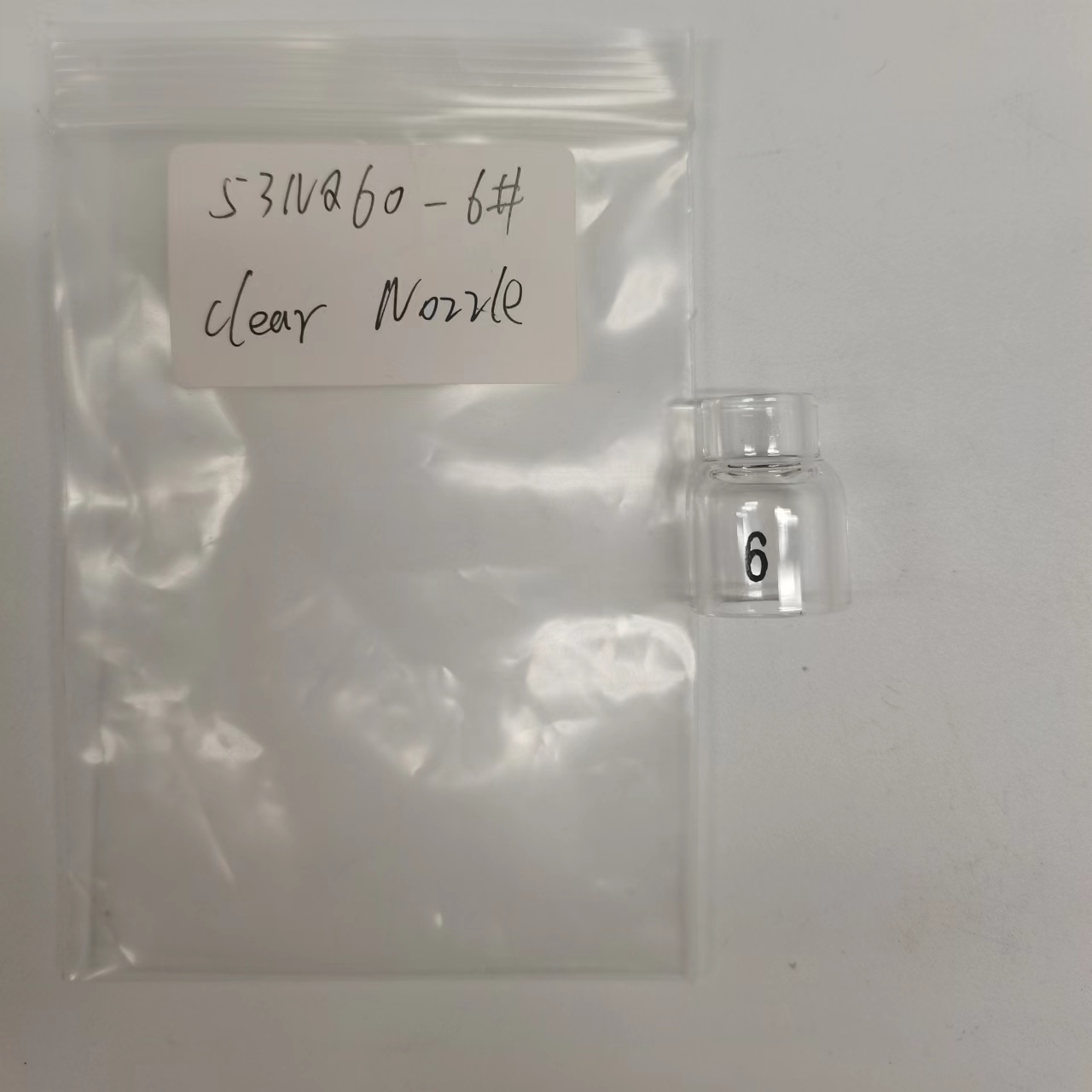 UPPERWELD 53NQ60-6 Clear Glass Nozzle for Tig Welding Torch Customized Support OEM