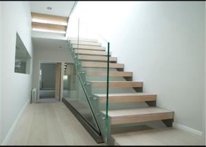 China Prefabricated Straight Flight Staircase Luxury Modern Style ANSIZ97.1 Approved wholesale