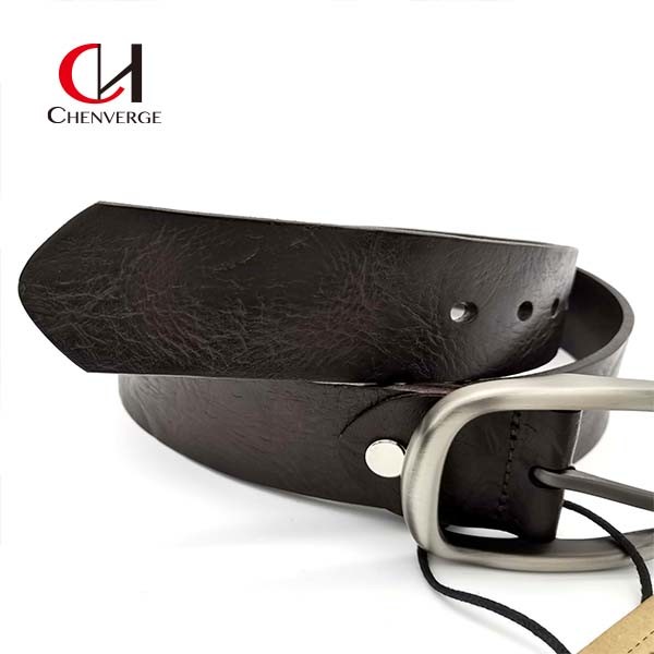 Multiscene Cowhide Genuine Leather Black Belt , Practical Men's Center Bar Belt
