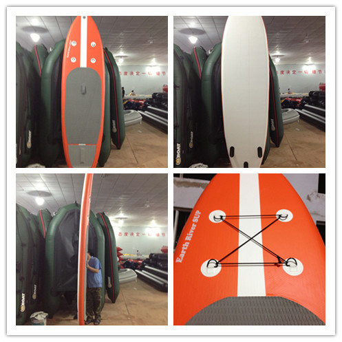 Transparent Window Inflatable Stand Up Paddle Board Full Color For Family