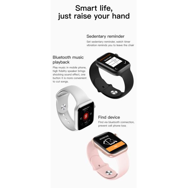 1.7inch Square Shape Smartwatch 320*385 Bracelet Band Sports Mode Run Climb Indoor Alarm Clock