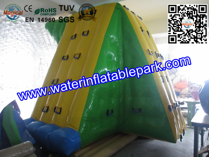 Sea Or Lake Inflatable Water Park Toy / 0.9mm PVC Tarpaulin Floating Climbing