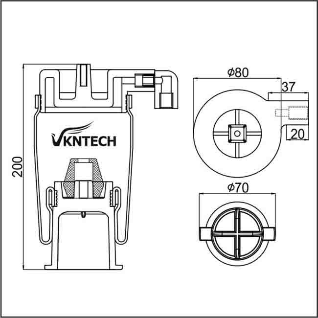 Nissan 95246-00Z16 FUSO SH136 Heavy Truck Air Bags 6100201 VKNTECH 1S0016