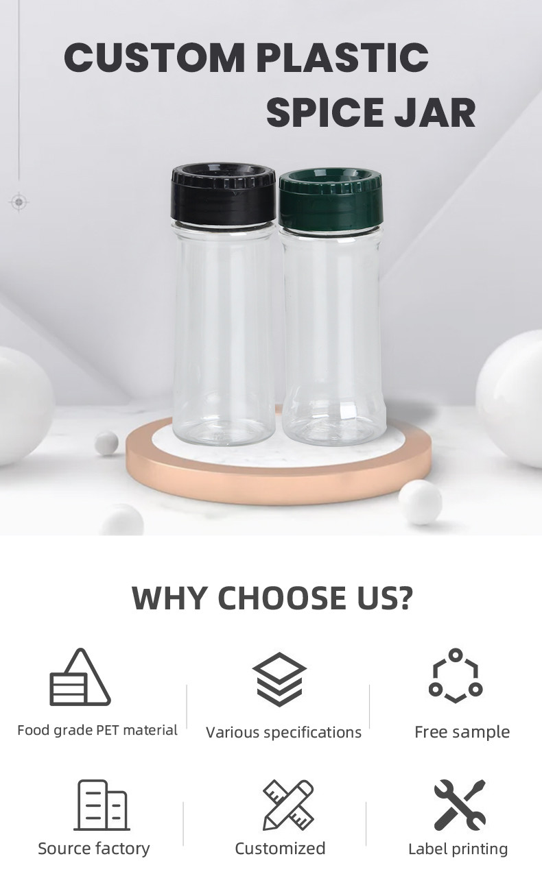 125ml Clear Seasoning Bottles Bulk Spice Jars With Shaker Lids