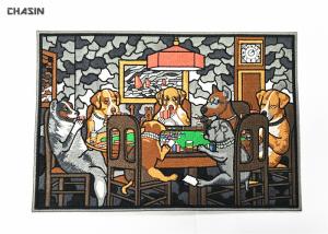 China Square 10&quot;X 6&quot; Embroidered Animal Patches Dog Logo Embroidered Sew On Badges wholesale