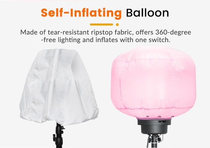 Glare Free 320W Balloon Light Tower RGB Tripod Lights For Wedding