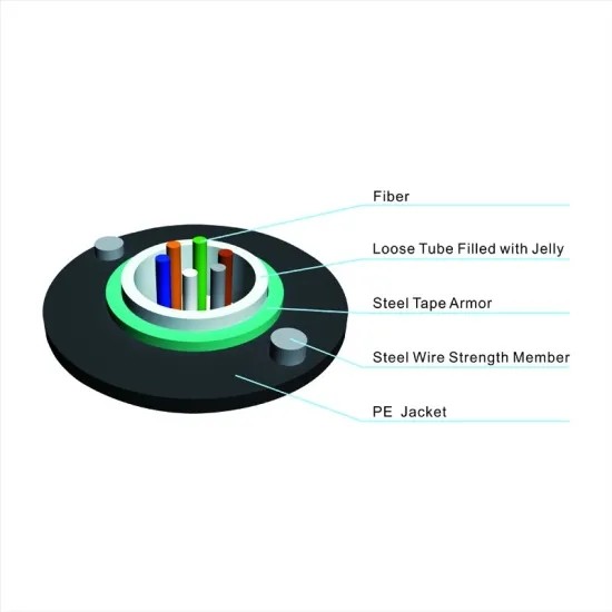 2-24 Core G652D GYXTW Un I- Tube Armoured Outdoor Fiber Optic Cable / Communication SM Optical Fiber