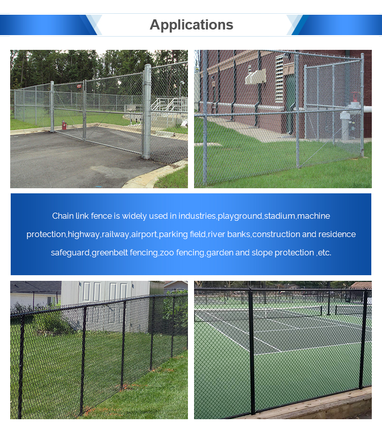 6ft x 50ft Galvanized Steel 9 Gauge heavy duty industrial chain link fencing