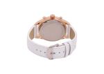 High End Mens Chronograph Watches Leather Band , White Chronograph Watch
